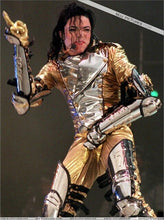 Load image into Gallery viewer, Metal Silver Handmade MJ Michael Jackson Concert Armor Custume Set