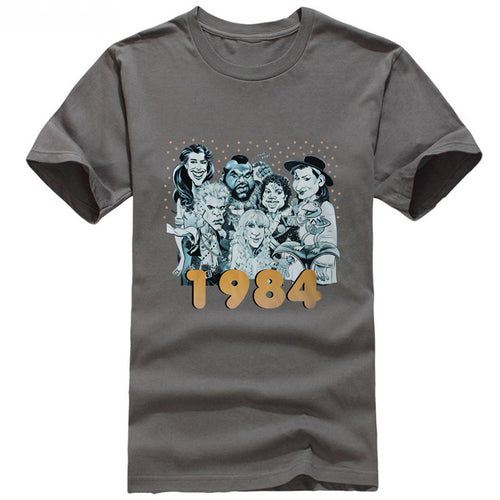 1984 T-shirt Brooke Shields,Mr-T, Michael Jackson, Boy George, Billy Idol, Splash