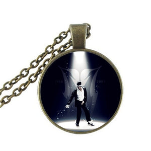Unisex  Michael Jackson  Necklace Glass Long Necklaces Chain For Fans