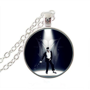 Unisex  Michael Jackson  Necklace Glass Long Necklaces Chain For Fans