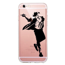 Load image into Gallery viewer, MJ Michael Jackson Transparent iphone phone case
