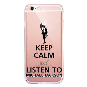 MJ Michael Jackson Transparent iphone phone case