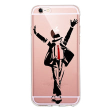 Load image into Gallery viewer, MJ Michael Jackson Transparent iphone phone case