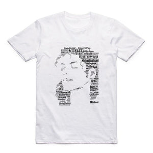 MJ Printed Pattern Michael Jackson T-Shirt