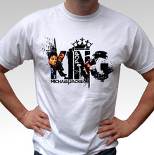 Load image into Gallery viewer, Michael Jackson King Of Pop White T-shirt