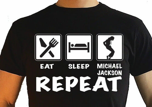 2019 Fashion Michael Jackson T Shirt Eat Sleep MJ